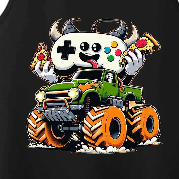 Cool  Video Game Pizza Lifted Truck Performance Tank