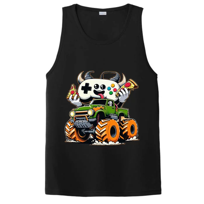 Cool  Video Game Pizza Lifted Truck Performance Tank