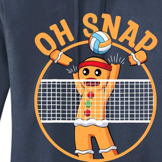 Christmas Volleyball Gingerbread Man Blocker Oh Snap Women's Pullover Hoodie