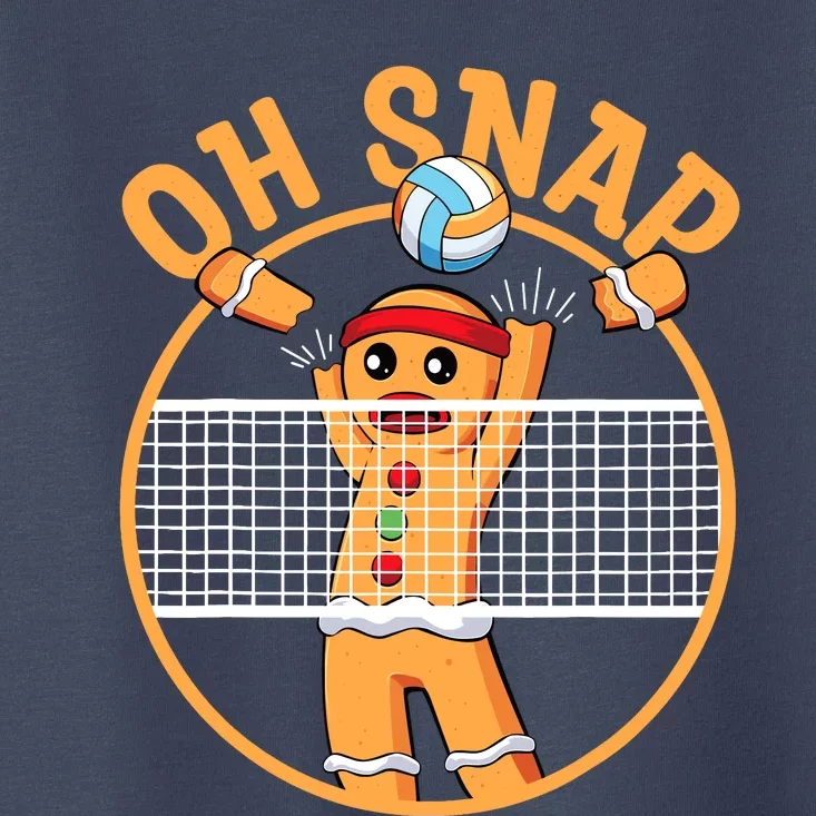 Christmas Volleyball Gingerbread Man Blocker Oh Snap Toddler T-Shirt