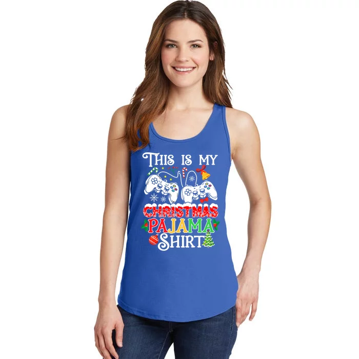 Christmas Video Gamer This Is My Christmas Pajama Gift Ladies Essential Tank