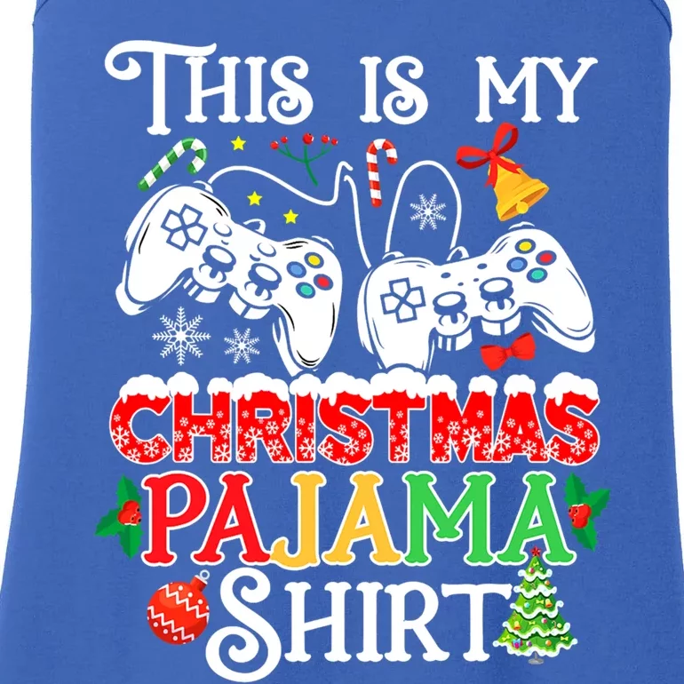 Christmas Video Gamer This Is My Christmas Pajama Gift Ladies Essential Tank