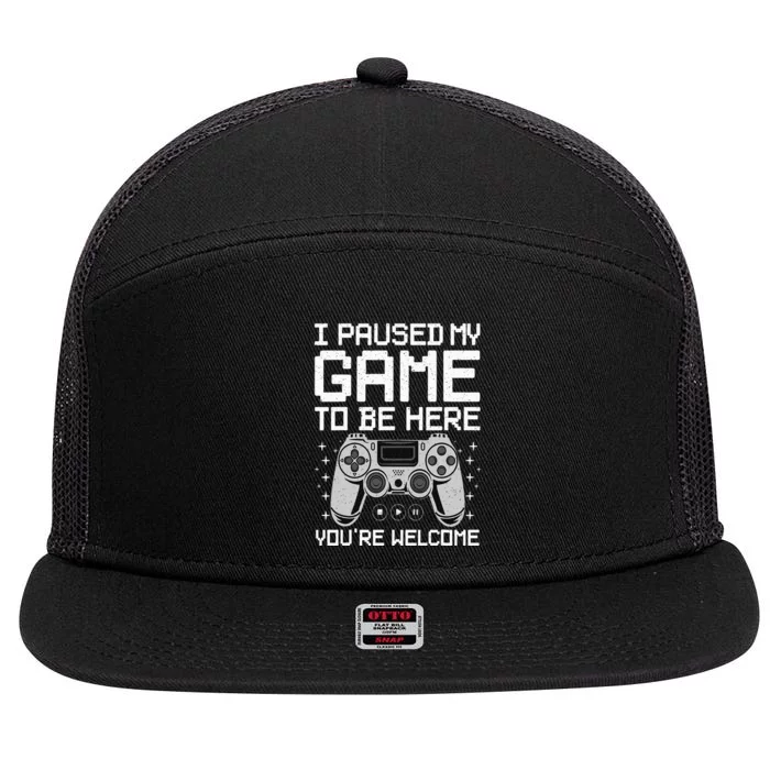 Cool Video Game Art For  Video Gamer Gaming Lover 7 Panel Mesh Trucker Snapback Hat