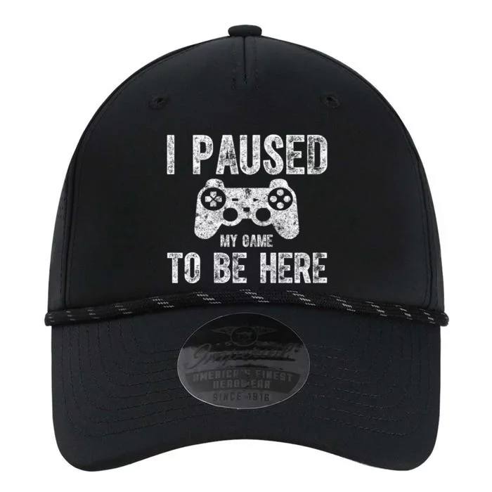 Cute Video Gamer Gift Funny I Paused My Game To Be Here Cute Gift Performance The Dyno Cap