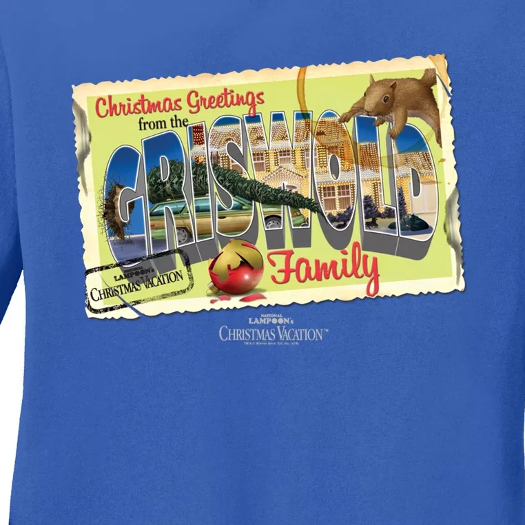 Christmas Vacation Griswold Family Postcard Gift Ladies Long Sleeve Shirt