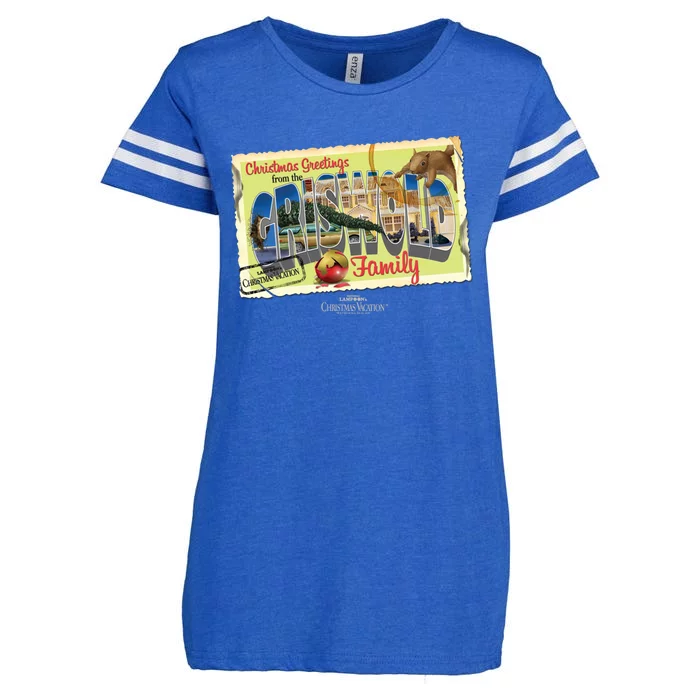 Christmas Vacation Griswold Family Postcard Gift Enza Ladies Jersey Football T-Shirt