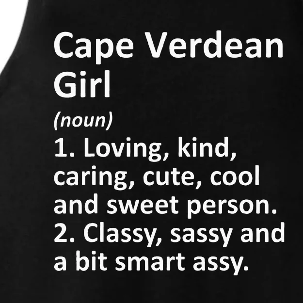 CAPE VERDEAN GIRL CAPE VERDE Gift Funny Country Home Roots Ladies Tri-Blend Wicking Tank