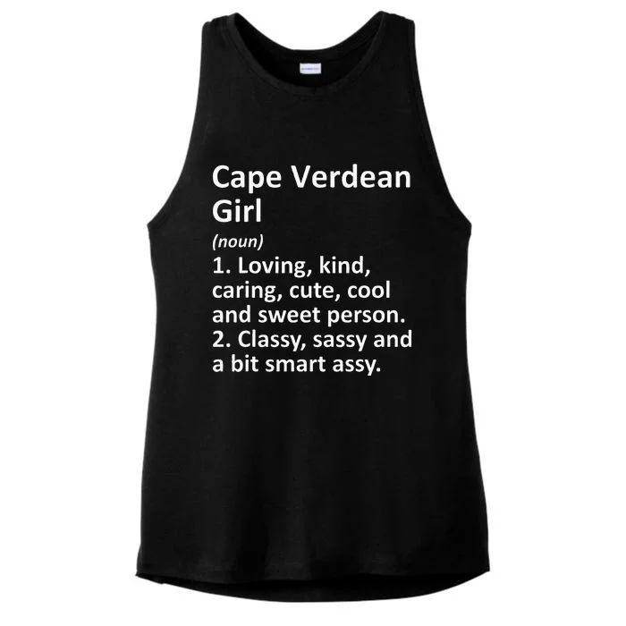 CAPE VERDEAN GIRL CAPE VERDE Gift Funny Country Home Roots Ladies Tri-Blend Wicking Tank