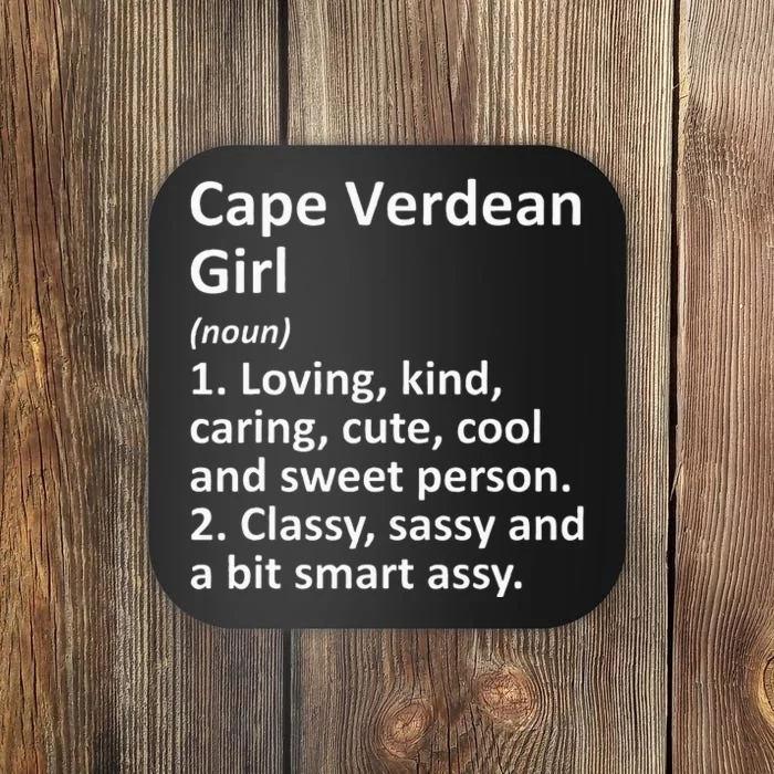 CAPE VERDEAN GIRL CAPE VERDE Gift Funny Country Home Roots Coaster