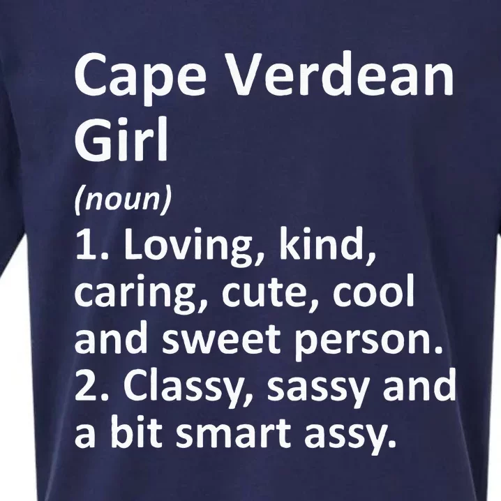 CAPE VERDEAN GIRL CAPE VERDE Gift Funny Country Home Roots Sueded Cloud Jersey T-Shirt