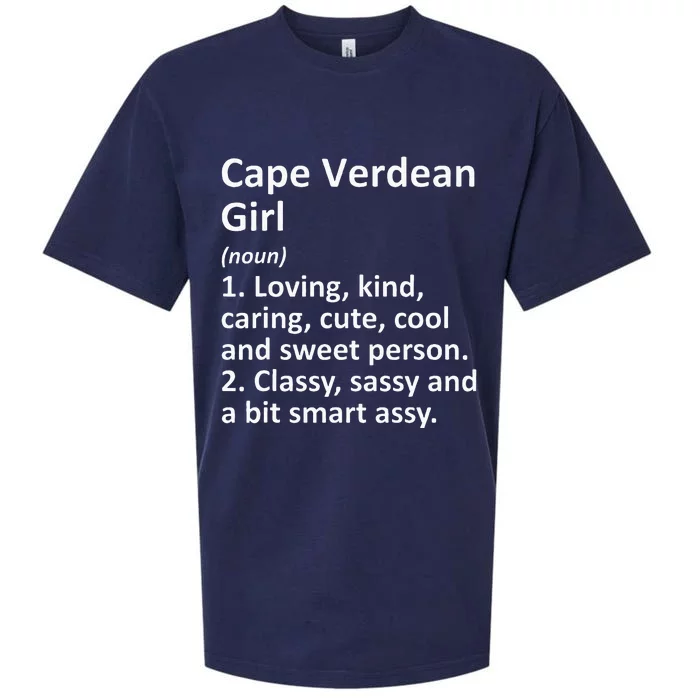 CAPE VERDEAN GIRL CAPE VERDE Gift Funny Country Home Roots Sueded Cloud Jersey T-Shirt