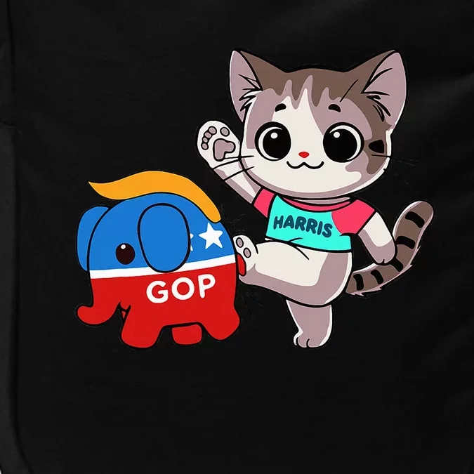 Cat Vs. Gop Elephant Kamala Harris Anti Trump Anti Maga Impact Tech Backpack