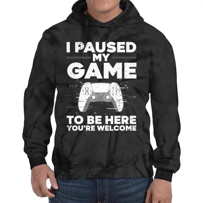 Cool Video Gamer Game Paused Gaming Gamers Tie Dye Hoodie