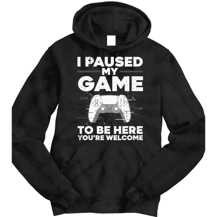 Cool Video Gamer Game Paused Gaming Gamers Tie Dye Hoodie