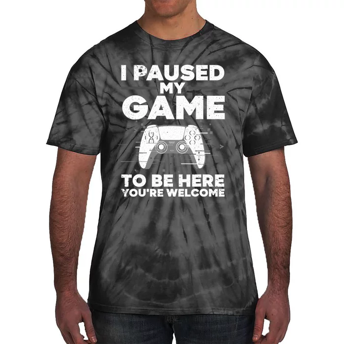 Cool Video Gamer Game Paused Gaming Gamers Tie-Dye T-Shirt