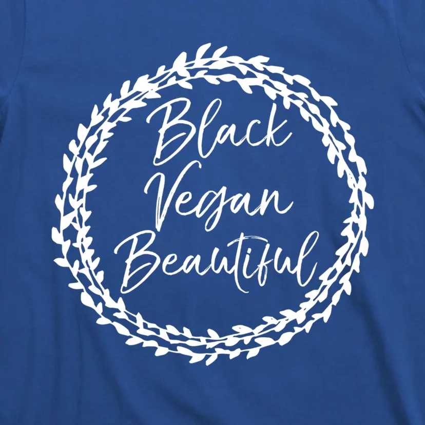 Cute Vegan Gift For Black Floral Black Vegan Beautiful Gift T-Shirt