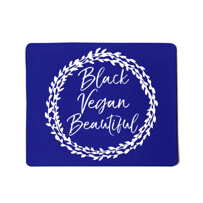 Cute Vegan Gift For Black Floral Black Vegan Beautiful Gift Mousepad