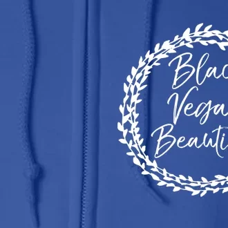 Cute Vegan Gift For Black Floral Black Vegan Beautiful Gift Full Zip Hoodie