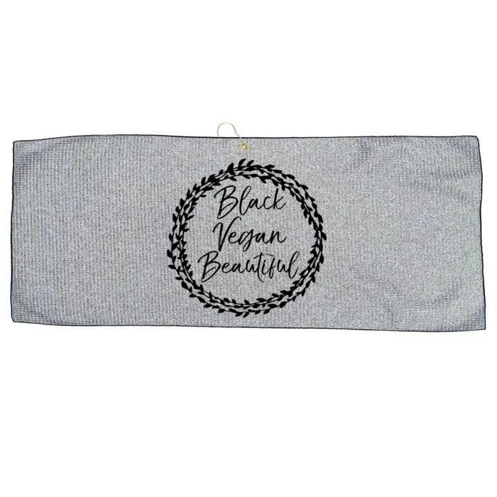 Cute Vegan Gift For Black Floral Black Vegan Beautiful Gift Large Microfiber Waffle Golf Towel