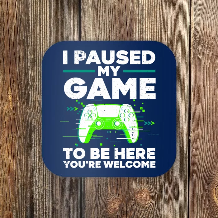 Cool Video Game Paused Gaming Gamers Coaster