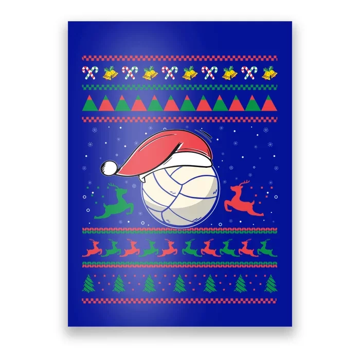 Christmas Volleyball Gift Sport Lover Funny Ugly Christmas Funny Gift Poster