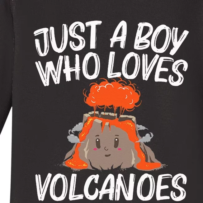 Cool Volcano Gift Lava Magma Eruption Geology Baby Long Sleeve Bodysuit