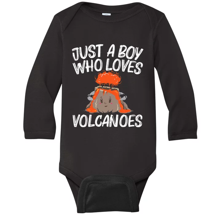 Cool Volcano Gift Lava Magma Eruption Geology Baby Long Sleeve Bodysuit