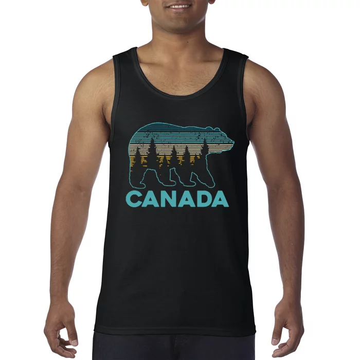 Canada Vintage Grizzly Bear Souvenir Gift Tank Top