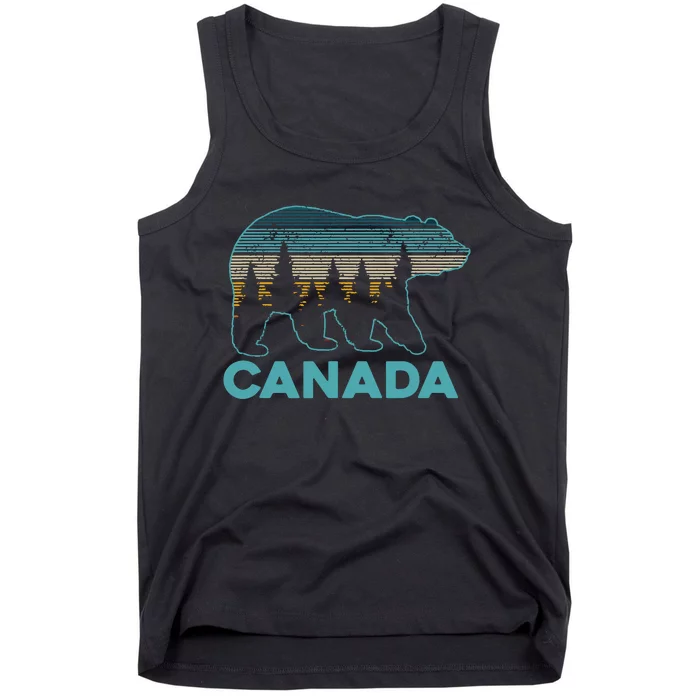 Canada Vintage Grizzly Bear Souvenir Gift Tank Top