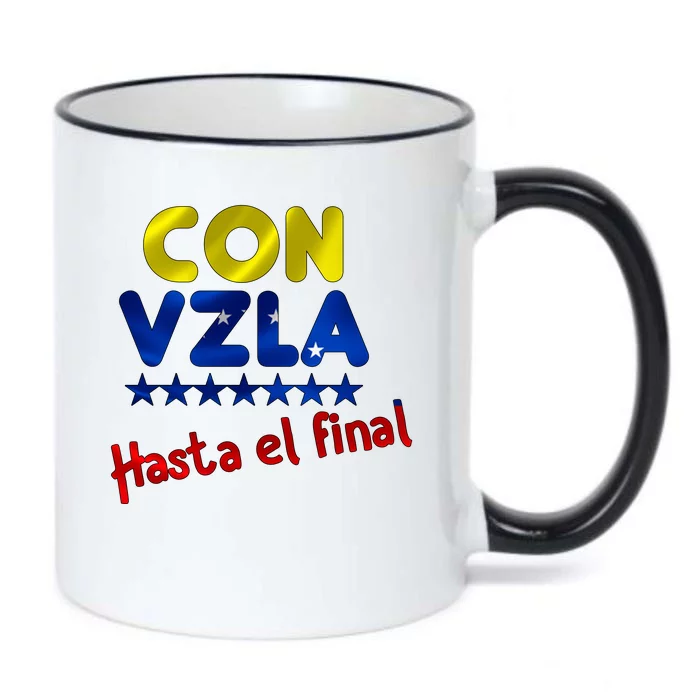 Con Venezuela Hasta El Final Black Color Changing Mug