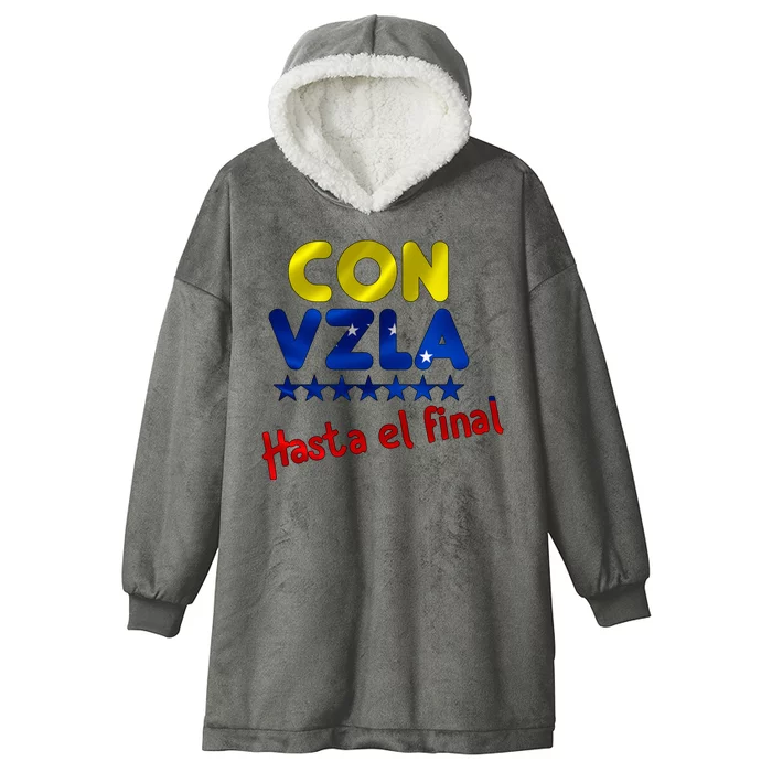 Con Venezuela Hasta El Final Hooded Wearable Blanket