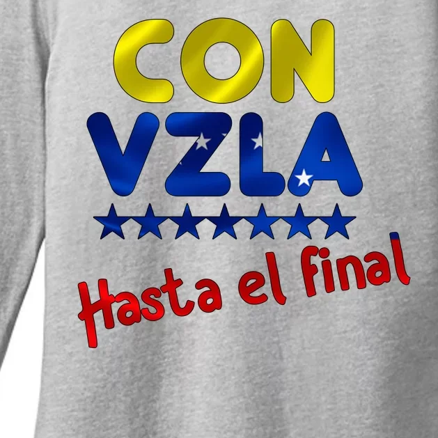 Con Venezuela Hasta El Final Womens CVC Long Sleeve Shirt