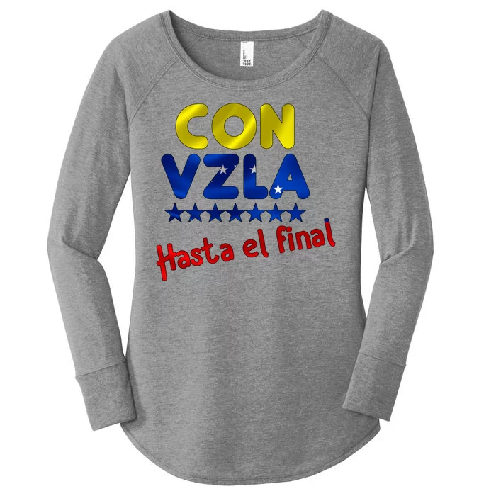 Con Venezuela Hasta El Final Women's Perfect Tri Tunic Long Sleeve Shirt