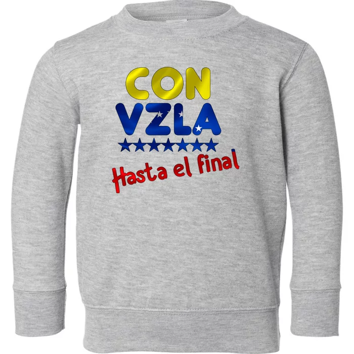 Con Venezuela Hasta El Final Toddler Sweatshirt