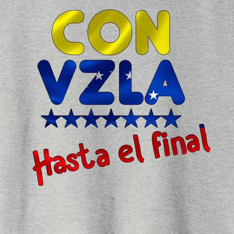 Con Venezuela Hasta El Final Women's Crop Top Tee