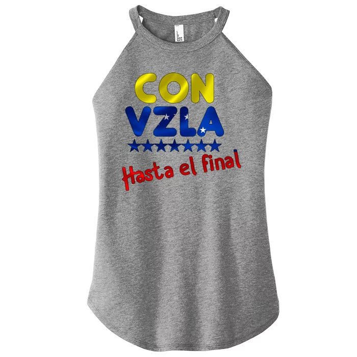 Con Venezuela Hasta El Final Women’s Perfect Tri Rocker Tank