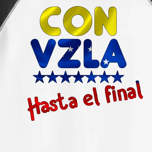 Con Venezuela Hasta El Final Toddler Fine Jersey T-Shirt