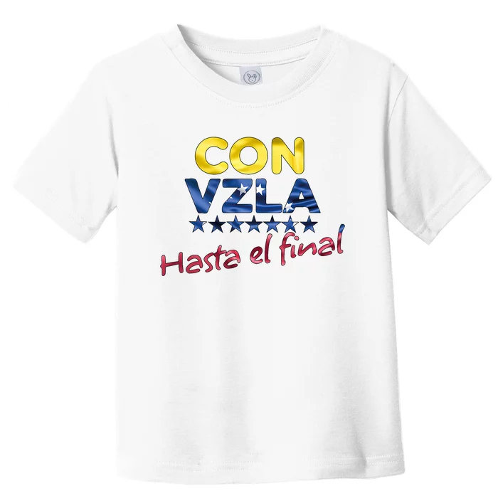 Con Venezuela Hasta El Final Maria Corina Machado Edmundo Toddler T-Shirt