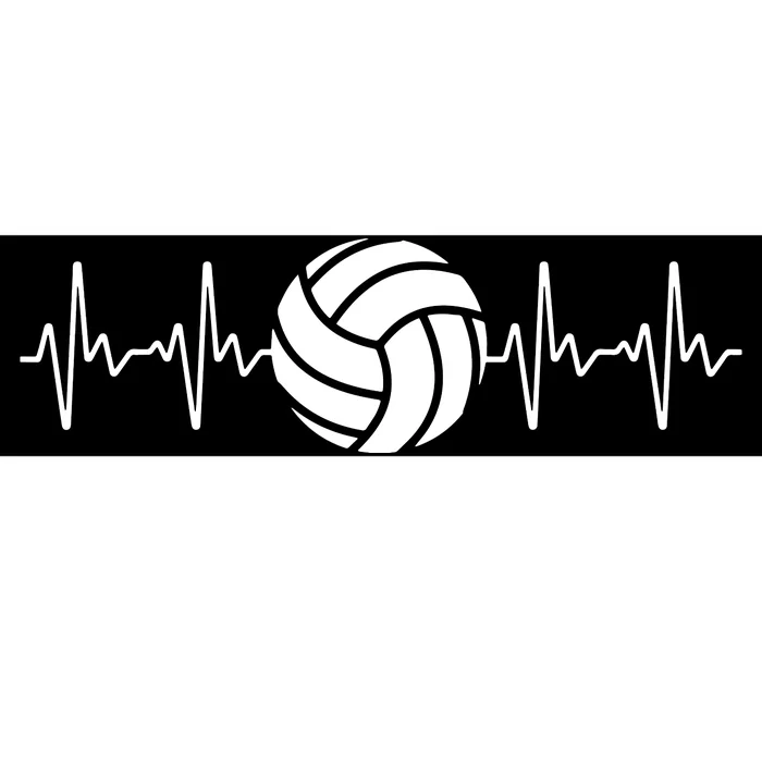 Cool Volleyball Heartbeat Design Volleyball Coach Bumper Sticker