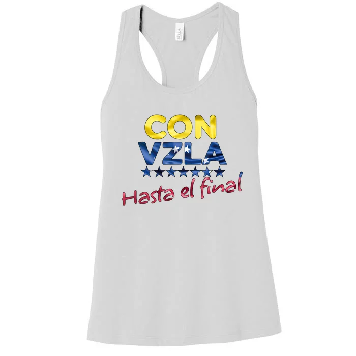 Con Venezuela Hasta El Final Maria Corina Machado Edmundo Women's Racerback Tank