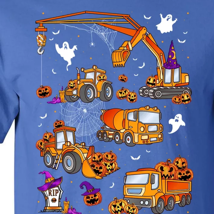 Construction Vehicle Halloween Crane Truck Pumpkin Gift Tall T-Shirt