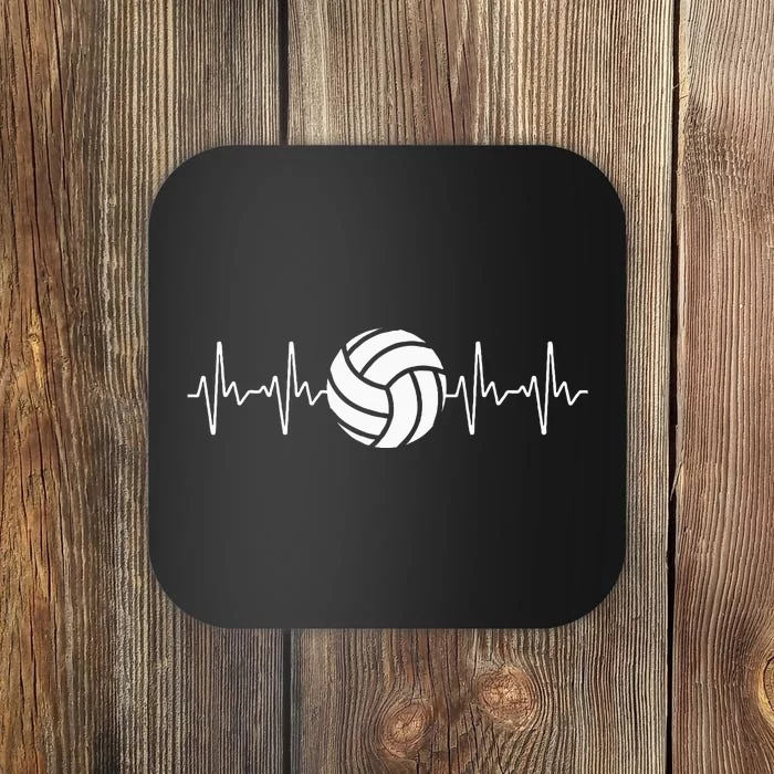 Cool Volleyball Heartbeat Design Volleyball Coach Coaster