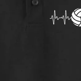 Cool Volleyball Heartbeat Design Volleyball Coach Dry Zone Grid Performance Polo