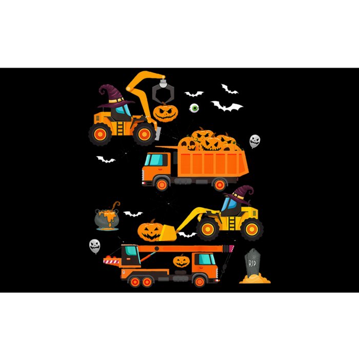 Construction Vehicle Halloween Crane Truck Pumpkin Bumper Sticker