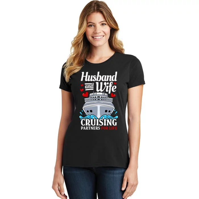 Cruise Vacation Husband Wife Couple Cruising Women's T-Shirt