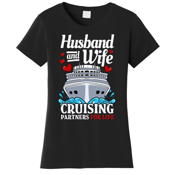 Cruise Vacation Husband Wife Couple Cruising Women's T-Shirt