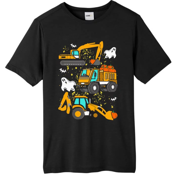 Construction Vehicle Halloween Crane Truck Pumpkin ChromaSoft Performance T-Shirt