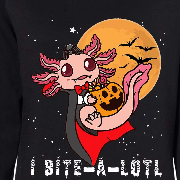 Cute Vampire I Bite ALotl Halloween Axolotl Womens California Wash Sweatshirt