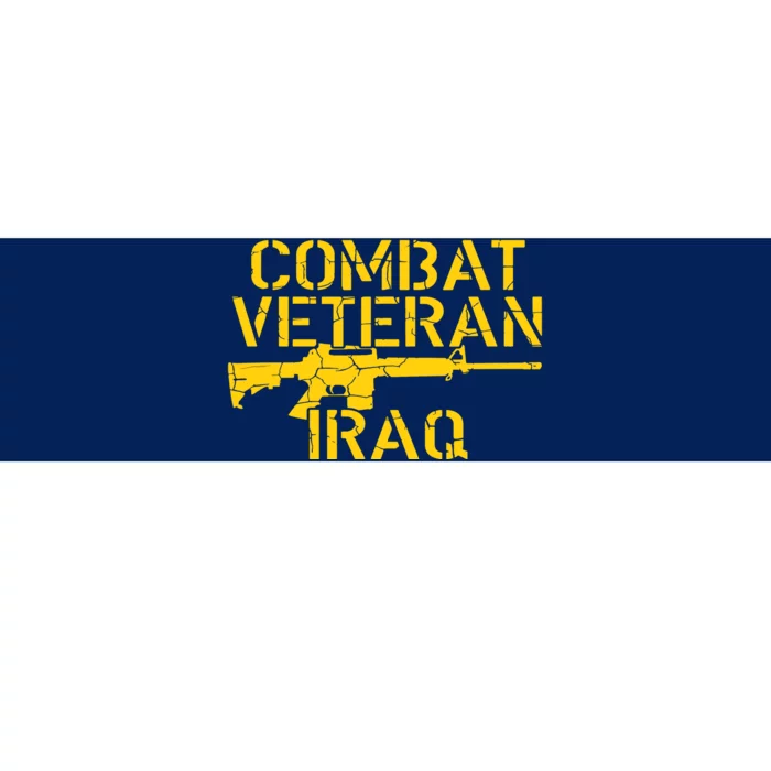 Combat Veteran Iraq For Proud American Vets Bumper Sticker