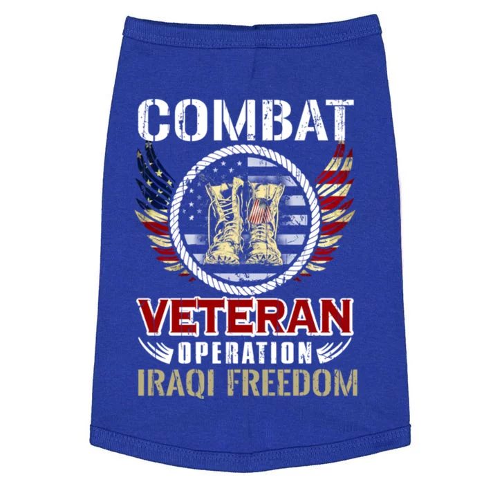 Combat Veteran Iraqi Freedom American Military Gift Doggie Tank